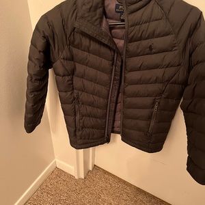 Boys Ralph Lauren (authentic) dark grey zipper down puffer jacket size 6